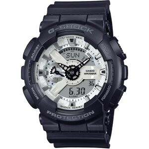 CASIO 卡西歐 G-SHOCK 黑白經典雙顯手錶 GA-110WD-1A