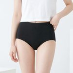 【Clany 可蘭霓】純棉長效抗菌中腰內褲 (M-2XL)｜加大尺碼 透氣包臀 2237-63 百搭黑, , large