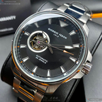 [星晴錶業]GiorgioFedon1919手錶,46mm,GF00109黑色雙面機械鏤空錶面銀錶殼銀色精鋼錶帶款, , large