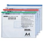 COX三燕 A4 橫式透明資料袋(NO.154H)白, , large