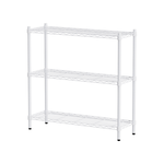 【Y HOUSE】90x30x90cm Lightweight Three-layer Iron Rack Iron Rack Shelf-Painted White, , large