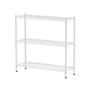 【Y HOUSE】90x30x90cm Lightweight Three-layer Iron Rack Iron Rack Shelf-Painted White