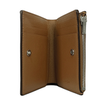 COACH 銀字Logo 防刮皮革對開二折釦式短夾/淺焦糖色, , large