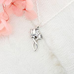 【Angel & Me】蓮生 蓮花 Lotus s925 純銀 項鍊 生日 週年 母親節 情人節 禮物