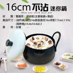 金德恩 GS MALL 台灣製造 16公分 日式迷你火鍋 火鍋 油炸鍋 泡麵鍋 湯鍋 小火鍋 個人湯鍋 日式火鍋 迷你火鍋, , large