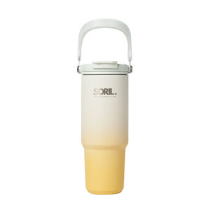 SORIL手提雙飲隨行杯900ml-黃