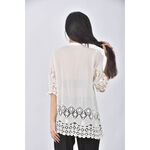 (S) hana kusa花紋白色罩衫二手衣, , large