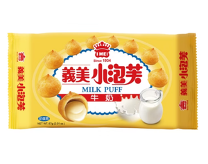 [義美]義美小泡芙系列57g*6包(牛奶口味)