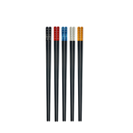 PERFECT 理想牌 黑金鋼筷筷子五雙入可放洗碗機餐具 彩鑽-Leidea樂德兒, , large