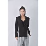 (S) 【安于晴Charlene私服】twotwinstyle質感西裝露背黑色外套二手衣, , large