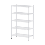 【Y HOUSE】90x45x150cm Lightweight Five-layer Iron Rack Iron Rack Shelf-Painted White, , large