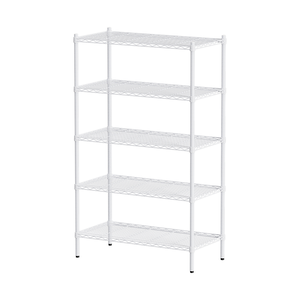 【Y HOUSE】90x45x150cm Lightweight Five-layer Iron Rack Iron Rack Shelf-Painted White
