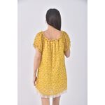 (S) orangebear愛心黃色洋裝二手衣, , large