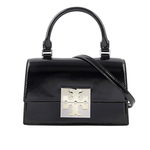 TORY BURCH Bon Bon 平滑牛皮迷你翻蓋手提/斜背二用包/黑色, , large