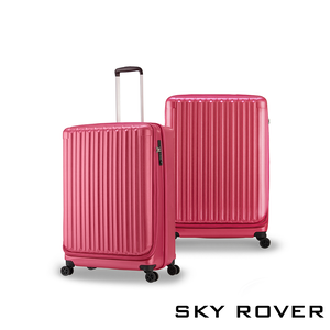 【PANTHEON PLAZA】展示品限量出清 SKY ROVER CRYSTAL 19吋 璀璨晶鑽 前開式可擴充拉鍊硬殼行李箱 SRI-1808SF 紫水晶