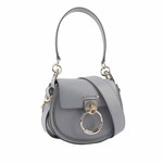 CHLOE' Tess Small Bag 小牛皮拼麂皮肩背/斜背二用包/風暴藍, , large