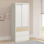 【唯熙傢俱】羅伊原木雙色2.6尺抽屜衣櫃, , large