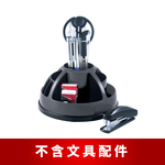 【O-Life】Semi-circular rotating storage box-black and gray, , large