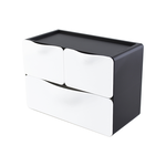 [O-Life] Stackable Desktop Drawer Cabinet-3 Drawers Black Model, , large