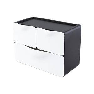 [O-Life] Stackable Desktop Drawer Cabinet-3 Drawers Black Model