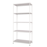 【Y HOUSE】60x45x150cm perforated plate five-layer shelf perforated plate shelf iron rack - paint white, , large