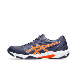 Asics Gel-rocket 11 男 排球鞋 羽球鞋 穩定 包覆 回彈 深藍 橘 [1071A091-500]
