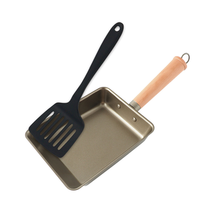 仙德曼台南鐵器玉子燒鍋x1+日本製玉子燒寬邊鍋鏟x1-1組