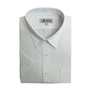 男合身短袖襯衫R10022<白色-16.5>