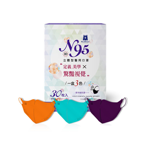 【醫碩科技】藍鷹牌 N95醫用立體型成人口罩 三色綜合款 多色可選