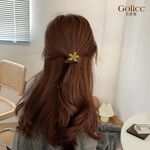 【Gulicc 】古莉可 髮圈 韓版金屬長方花朵髮圈, , large