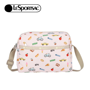 Lesportsac Daniella Crossbody 拉鍊斜背包 側背包 通勤隨身包 送禮 禮物 推薦 女包(紐約城市插畫)