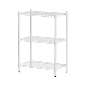 【Y HOUSE】60x45x90cm Lightweight Three-layer Iron Rack Iron Rack Shelf-Painted White