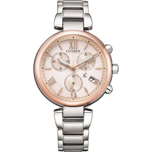 CITIZEN 星辰 XC 廣告款光動能計時女錶-35mm FB1455-50W 【情人節推薦款】