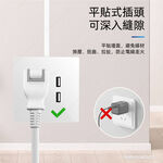 超電王1開3插0.9米 3尺2P+2USB延長線 SNB-U213-3, , large