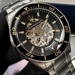 [星晴錶業]MASERATI手錶,46mm,R8823140008黑色雙面機械鏤空錶面銀錶殼銀色精鋼錶帶款, , large