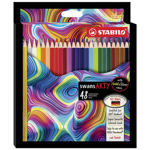 STABILO 德國 思筆樂 Swans ARTY 油性色鉛筆 紙盒 48色組/盒 ST1520/48