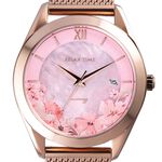 Relax Time wwiinngg 插畫家聯名花卉女錶-海棠輕夢/36mm 禮物 RT-106-02, , large