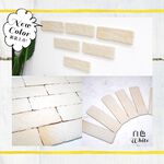 Japanese Faux Brick Wall Tile Stickers – 15-Piece Set (5 Packs) | DIY Lightweight Ceramic-Look Panels | 3D Peel and Stick Decorative Tiles | Kiln-Fired Texture | Made in Japan | Mino Ware Style, , large