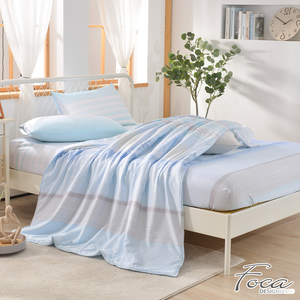 【FOCA】Shuimu Tsinghua | 3M patented moisture wicking breathable antibacterial Tencel four-season quilt/cool quilt bed sheet set - double
