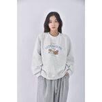 (F) mm slx韓牌狗狗灰色長袖上衣二手衣, , large