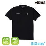 KINGO-大尺碼-男款 POLO衫-黑/白/黃/丈青-K43201, , large