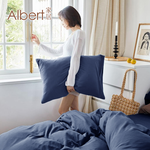 Albert家居《藏青色》素色親膚棉 床包+枕套組-加大6尺 (台灣製造/舒柔棉), , large