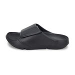 DIADORA迪亞多那 紓壓厚底拖鞋 MIT台灣製造 休閒 運動 簡約 素色 魔鬼氈 彈力 足弓支撐 舒壓 防滑 黑 灰, , large