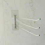 [熊好貼國際]3桿活動式毛巾架 台灣製造304不鏽鋼 無痕掛勾不殘膠 抹布架 毛巾架 凹凸紋路牆面可貼 居家收納, , large