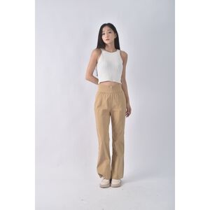 (S) ob style高腰喇叭棕色長褲二手衣