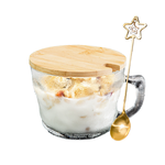 【上手家居】木蓋早餐杯 冰川紋+勺子+木蓋(玻璃杯/馬克杯/水杯/玻璃水杯/冰川杯), , large