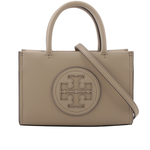 TORY BURCH Ella 圓形標誌牛皮迷你二用托特包/陶灰色, , large