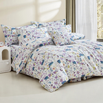 100%純天絲加大四件式兩用被床包組, , large