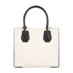 Michael Kors Mercer Logo 吊飾拼色粒紋皮革中型二用包(奶油色), , large