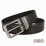 【CH-BELT 銓丞皮帶】男士皮帶 針扣夾座 休閒男皮帶腰帶(黑/咖), , large